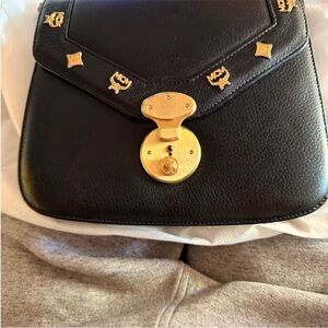 MCM Black and Gold Shoulder Bag